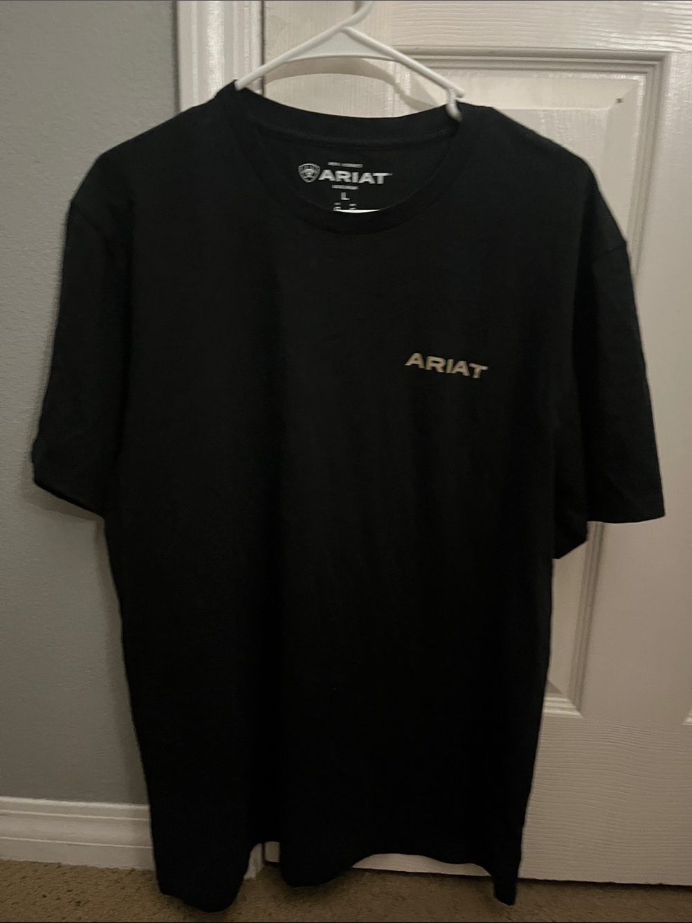 Ariat Black Short Sleeve Tee with Small Chest Logo